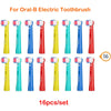 Replacement Brush Head For Oral-B Toothbrush Pack of 8/16pcs Extra Soft Bristles Fits Electric Braun Sensitive Brush Heads