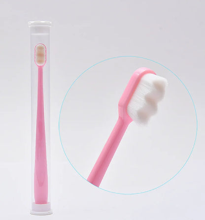 Eco-Friendly Ultra-Fine Soft Bristle Manual Toothbrush for Adults & Kids - Deep Cleaning with Flat & Wave Head for Oral Care