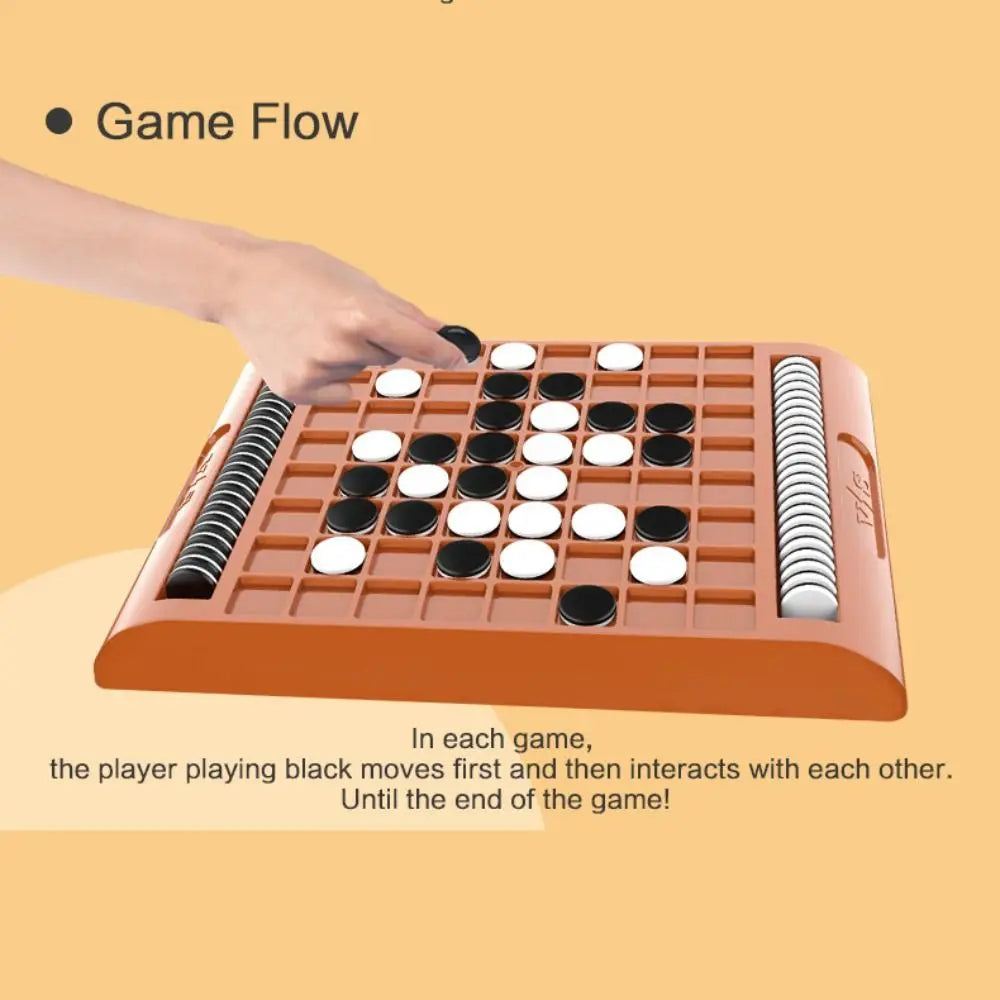 Tabletop Flip Black and White Chess Board Touch Flip Parent-Child Interactive Montessori Portable Kid Overturn Chess Game
