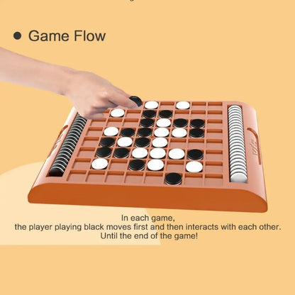 Tabletop Flip Black and White Chess Board Touch Flip Parent-Child Interactive Montessori Portable Kid Overturn Chess Game