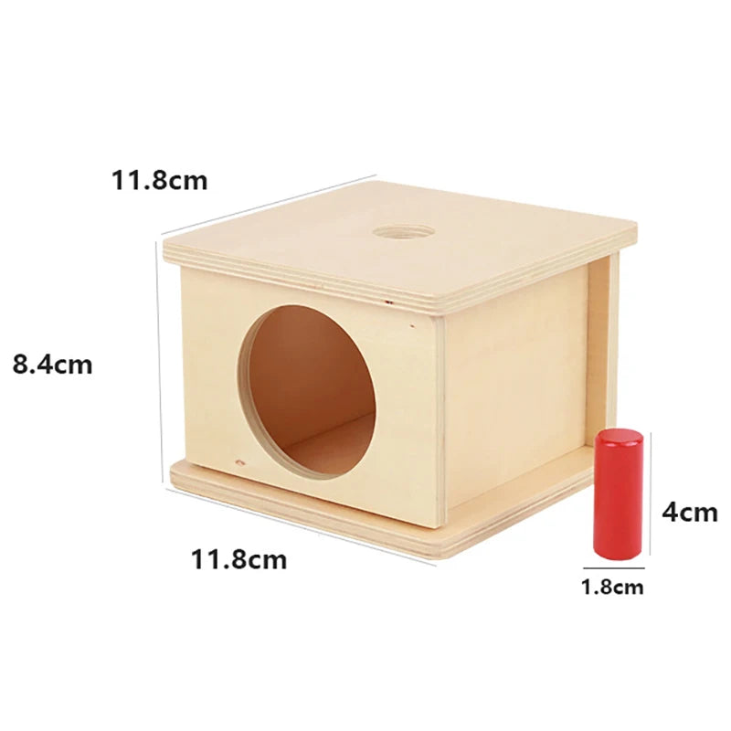 Wooden Montessori Baby Toy – Object Permanence Coin Box and Ball Drop for Sensory, Fine Motor Skills, and Early Education, Ages 1-3 Years