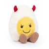 Soft Boiled Egg Plush Toy — Cute Smiling Cat Doll, 1-Pack Plush for Kids & Pets, Home Decor Gift
