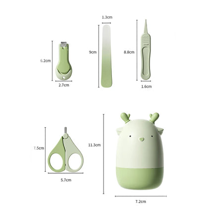 Baby Nail Scissor Set, New Little Deer Newborn Safety Scissors, Anti-Clip Nail Clippers, Baby Nail Trimmer Care Tool