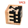 3D Wooden Luban Cube Puzzle Interlocking Brain Teaser Educational Toy for Kids Ages 3+
