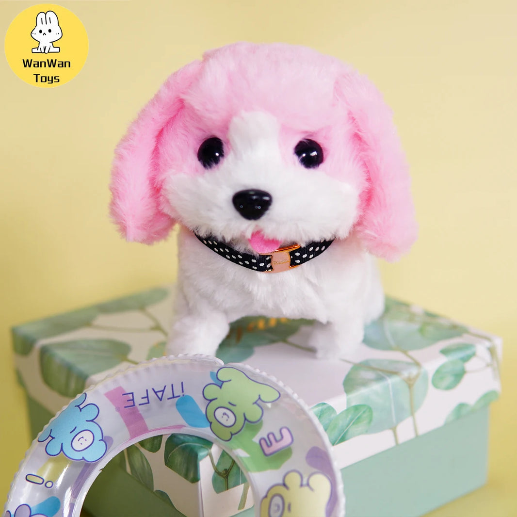 Plush Puppy Electronic Interactive Toy – Walking, Barking, Wagging Tail – Kids Gift