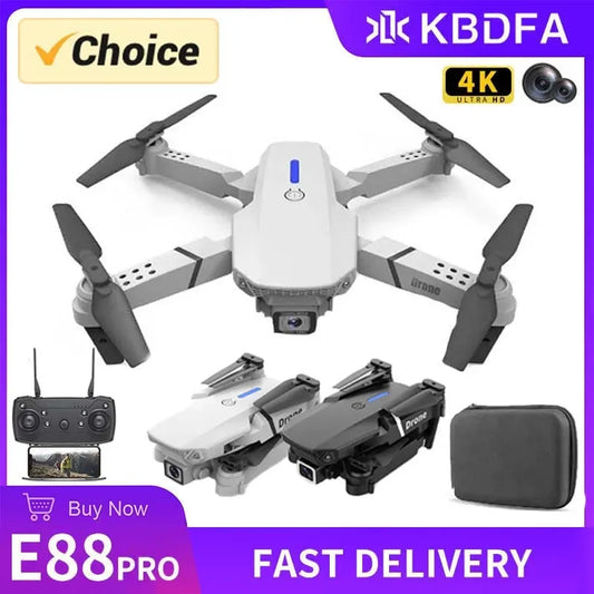 E88 Pro Foldable Drone with 4K Wide-Angle Camera and WiFi FPV