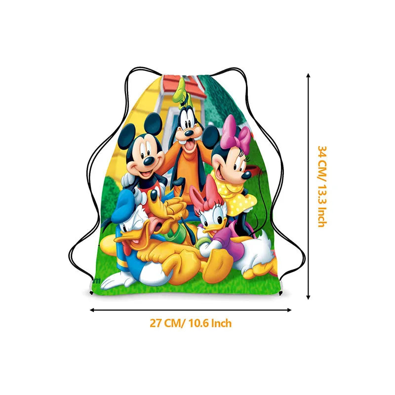 Disney Mickey & Minnie Children Drawstring Bag – Cartoon Anime Backpack, School Bag for Kids, Birthday & Christmas Gifts - Kidzy Market
