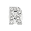 Glitter Rhinestone Alphabet Shoe Charms — Crystal Letter PVC Shoe Decoration for Clogs, Backpacks & Wristbands (2.5–3 cm / 0.98–1.18 in) - 1 Piece