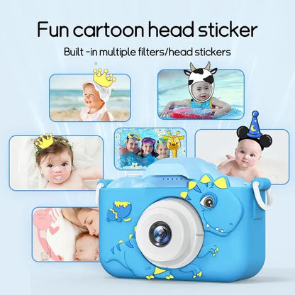 Digital Kids Mini Camera with 1080P HD, 8x Zoom, Dual Lens, Outdoor Photography Toy, Birthday Gift for Boys and Girls