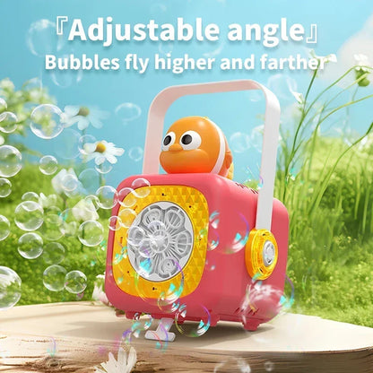 6-Hole Cartoon Fish Handheld Bubble Machine — Battery-Free Bubble Toy for Kids, Ages 3+
