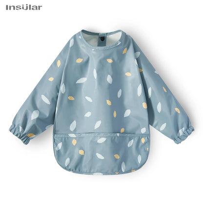 Waterproof Long-Sleeve Baby Bib with Pocket – Full-Cover Feeding Apron for Mess-Free Mealtime - Kidzy Market