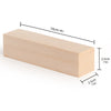 5-Piece Basswood Carving Block Set — 1 block 4×2×2 in (10×5×5 cm) + 4 blocks 4×1×1 in (10×2.5×2.5 cm) Unfinished Wood for Carving, Whittling & DIY Crafts