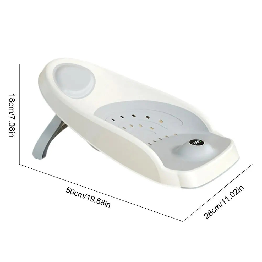 Ergonomic Baby Bath Support Seat – Non-Slip Shower Chair With Drain Holes & Temperature Sensing