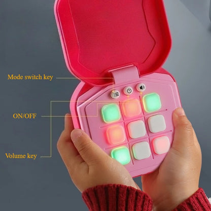 Multifunctional Electronic Tic-Tac-Toe Board Game Montessori Puzzle Chess Set Portable for Adults and Kids