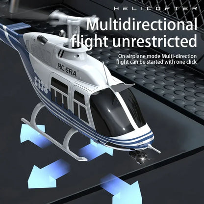 Re Era C138 1:33 Scale RC Helicopter – 6-Channel Single Paddle Aileron with Barometer Height Hold
