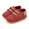 Meckior Baby Shoes Retro Leather Boy Girl Multicolor Toddler Rubber Sole Anti-Slip First Walkers Infant Shoes