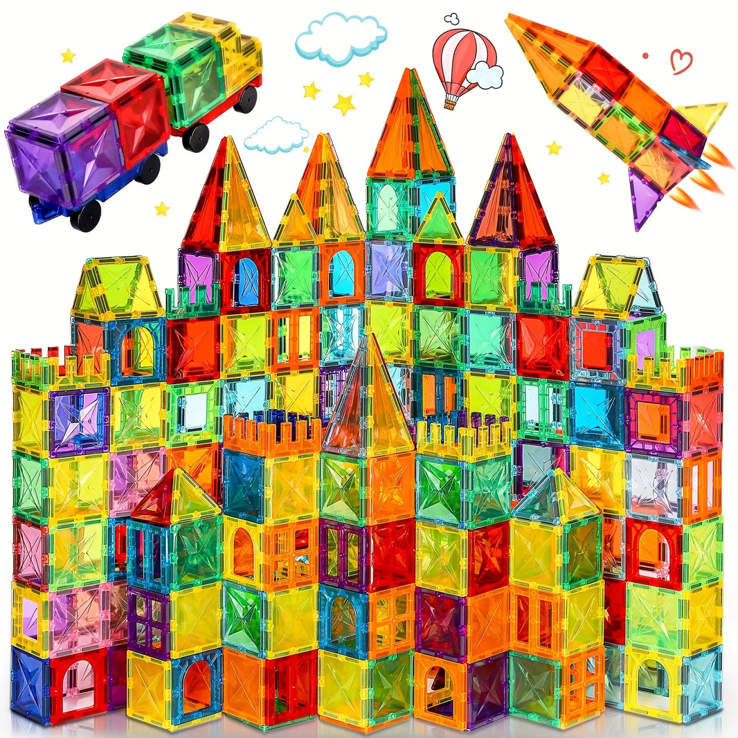 Magnetic Tiles Building Blocks Toy for Kids Ages 3 to 8+
