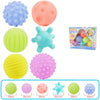 6-Pack Textured Montessori Sensory Balls for Babies Soft Tactile Massage & Teether Toy