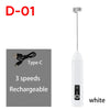Upgraded Electric Milk Frother USB Rechargeable Handheld 3-Speed Mini Coffee Whisk and Egg Beater