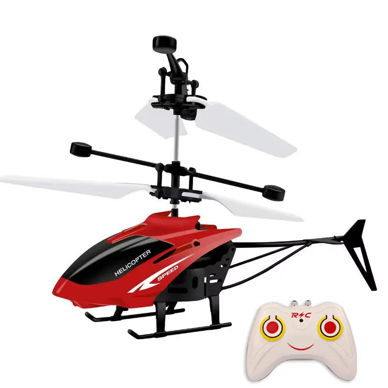 Mini Remote Control Airplane Helicopter – Gesture Sensing with Flashing Lights for Kids