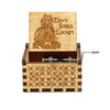Wooden Hand Crank Theme Music Box Queen Jurassic Park Neverland Valentine’s Day Birthday Holiday Gift