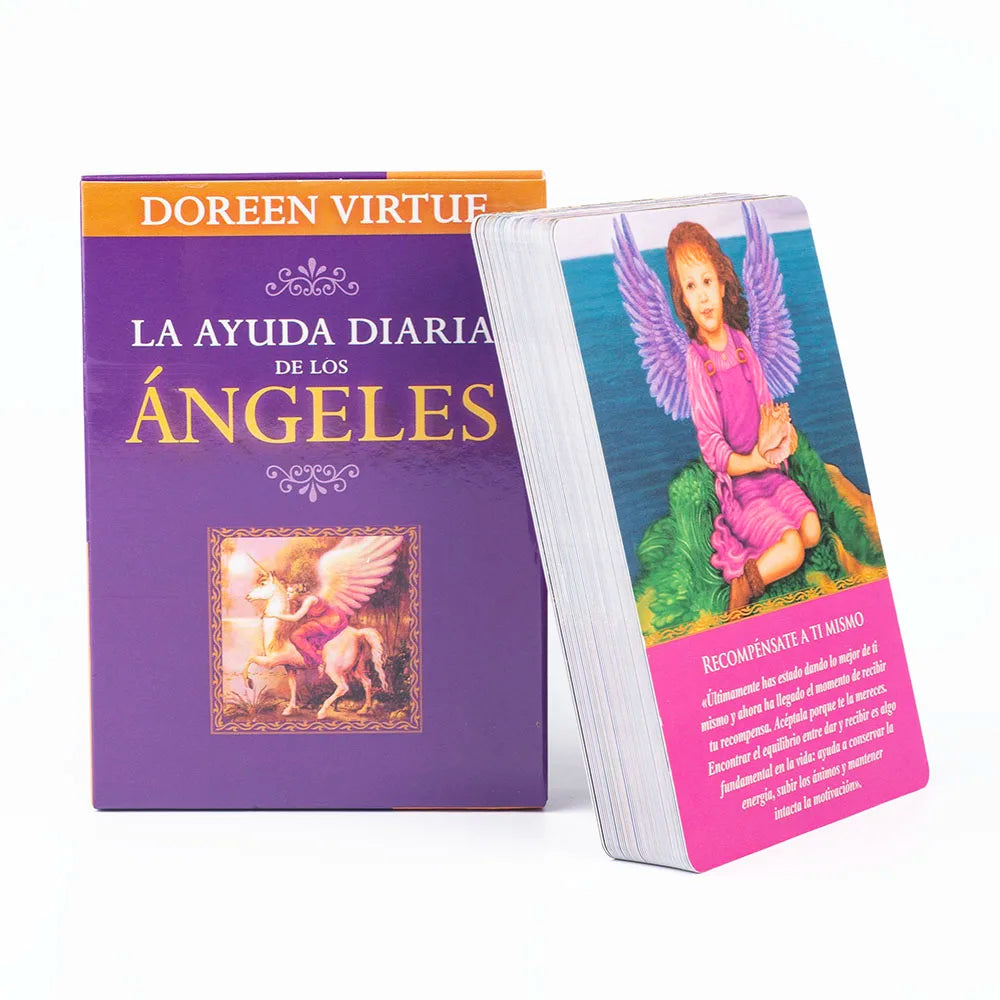44-Card Deck Daily Guidance Oracle Tarot - Angelic Wisdom Card Game, Spanish Version, Fate Divination Tarot Board Game