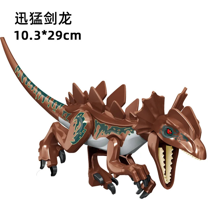 Jurassic World 3 Brutal Raptor Building Blocks – Tyrannosaurus, Indominus, and I-Rex Dinosaur Toy for Kids