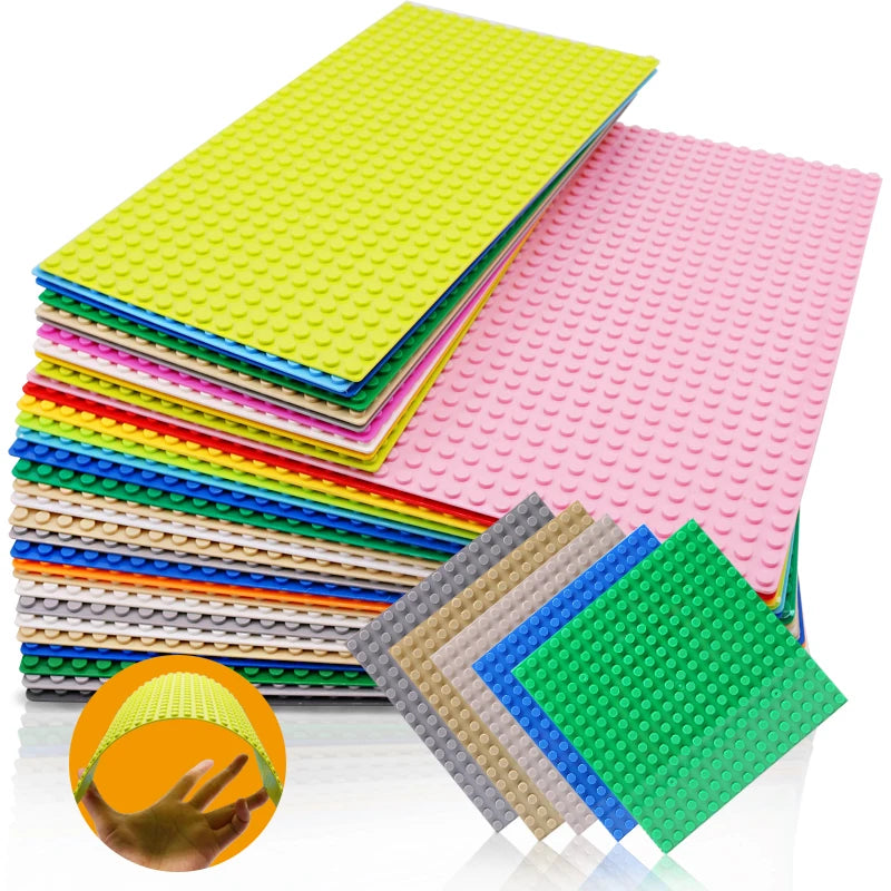 32x32 and 32x16 Dots Classic Base Plates – MOC DIY Plastic Bricks for City Building Blocks Toys