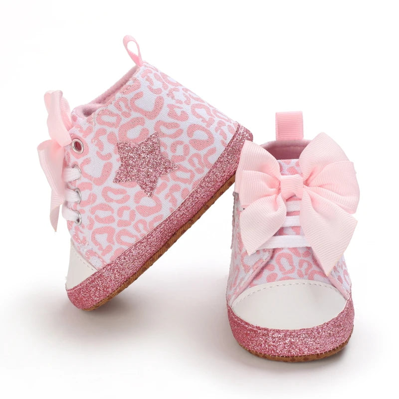 Spring and Autumn Women's Baby Casual Sports Shoes Soft Sole Anti-Slip Indoor and Outdoor First Step Walking Shoes