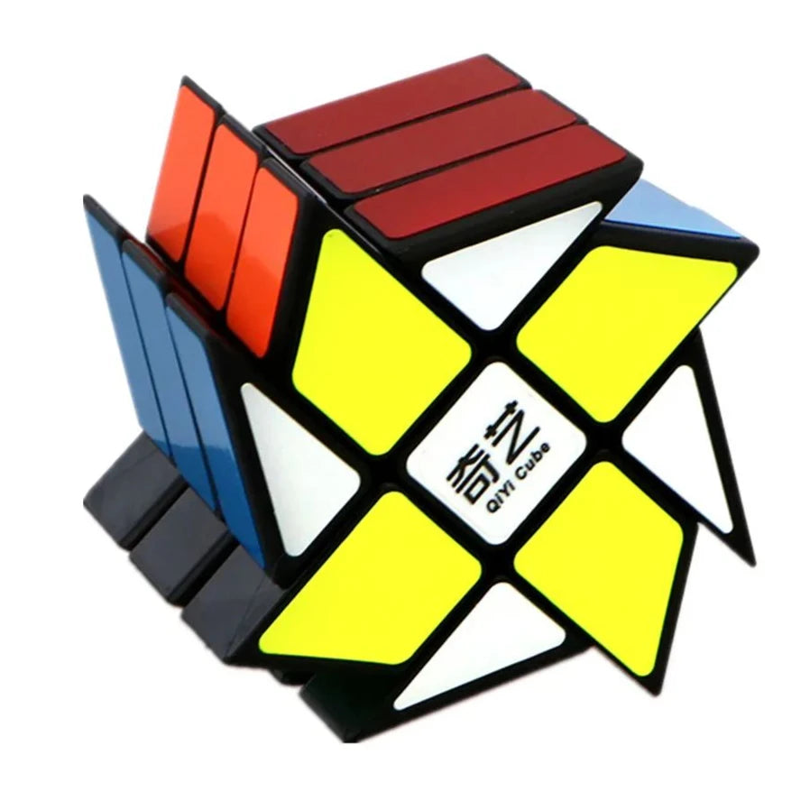 QIYI Speed Magic Cube 3x3x3, 4x4x4, 5x5x5 Puzzle with Black Stickers, Educational Learning Cubo Magico Toy for Kids