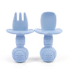 2Pcs/Set BPA-Free Silicone Fork & Spoon - Baby Learning Feeding Food Tools, Children's Tableware, Training Utensils for Newborns