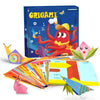 Kids Paper Cut Puzzle – Cartoon Animal Origami Cutting Book Early Learning Educational Toy for Children