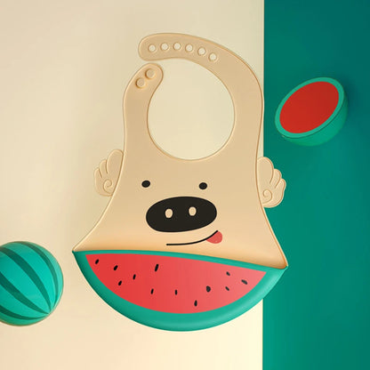 Waterproof Silicone Baby Bib – Soft & Adjustable Feeding Apron for Newborns - Kidzy Market