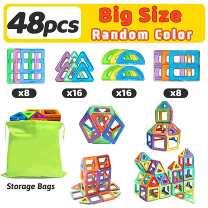 Big Size DIY Magnetic Building Blocks Construction Toy STEM