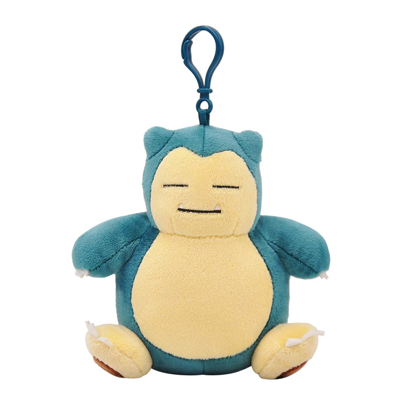 Anime Pokemon Pikachu Mew Snorlax Eevee Bulbasaur Psyduck Plush Backpack Pendant Keychain Gift