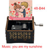 You Are My Sunshine Quote Print Wooden Music Box Birthday Party Favor Gift for Kids