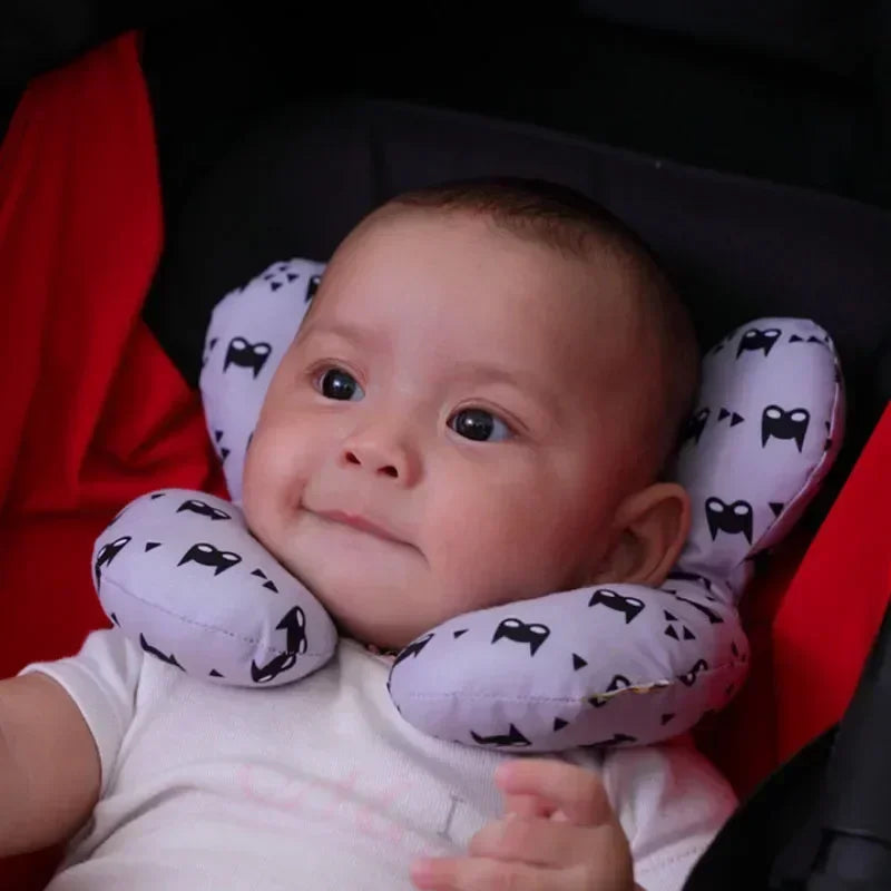 Baby U-Shape Headrest Pillow – Travel Car Seat Neck Support Cushion for Newborns and Toddlers (0-3 Years)