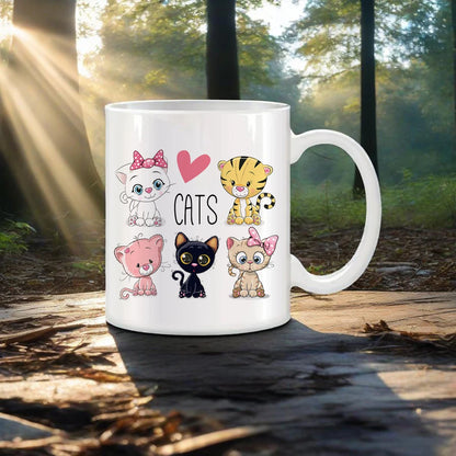 Cute Big-Eyes Animal Porcelain Coffee Mug - 320 ml (10.8 fl oz) Cartoon Kids Breakfast & Juice Cup