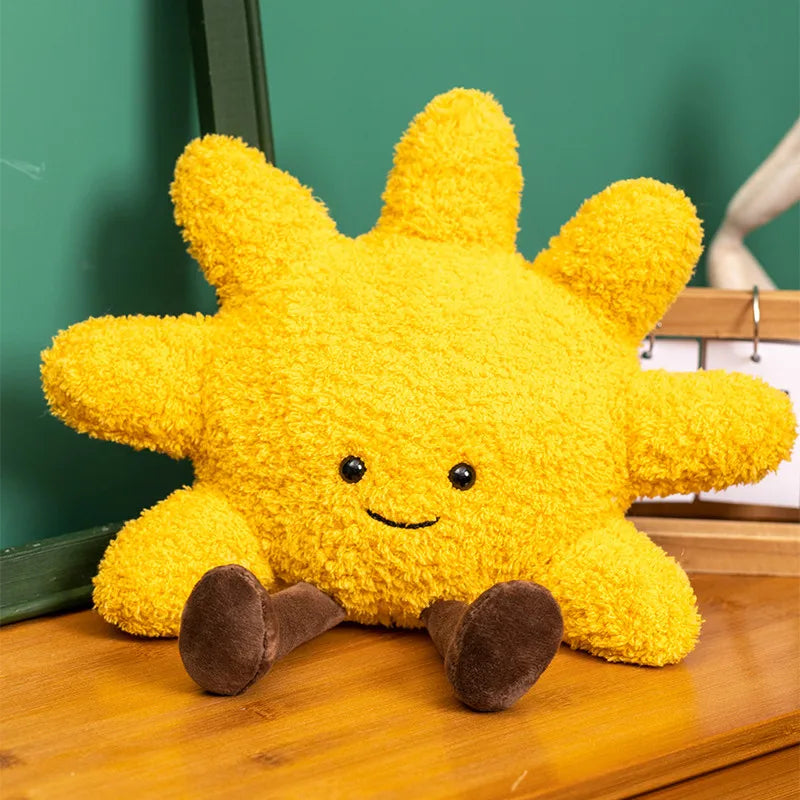 Smile Face Moon and Sun Plush Cushion Toy