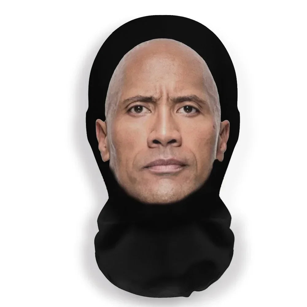 3D Printed Kanye-Style Elastic Mesh Full-Face Balaclava Mask – Unisex Cosplay & Hip Hop Headwear (1-Pack)