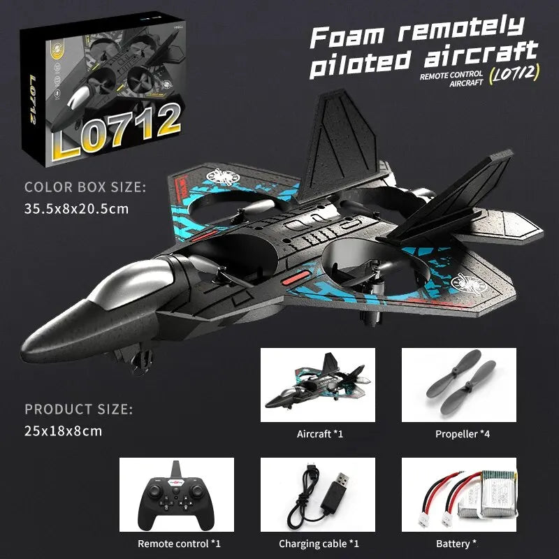 L0712 RC Plane 2.4G Remote Control Gravity Sensing Helicopter Glider with Light EPP Foam
