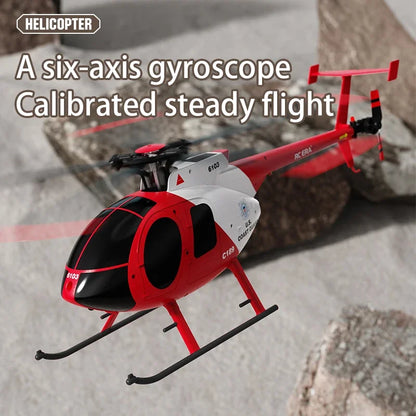 1:28 C189 RC Helicopter MD500 – Dual Brushless Motor with 6-Axis Gyro and One-Click Takeoff/Landing