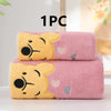 Cartoon Embroidered Winnie the Pooh Bath Towel – Soft Coral Velvet, Absorbent Face and Sports Towel for Home
