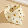 3PC Baby Cotton Soft Muslin Burp Cloths | Color-Matching Bandana Handkerchief & Feeding Bibs for Infants - Kidzy Market