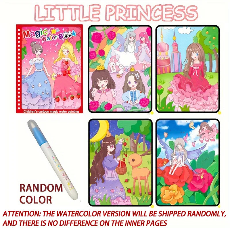 Magical Water Drawing Book – Reusable Montessori Coloring Book for Sensory Early Education in Children