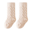 Winter Baby Mid-Tube Socks - Fleece Thick Newborn Socks | Warm, Soft Solid Color Toddler Socks
