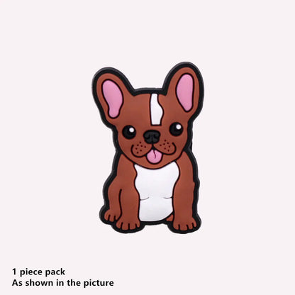 1-Pc Dog Shoe Charm PVC – Bulldog, Labrador, Beagle, Pug Shoe Buckle Accessory for Crocs, Bags & Wristbands