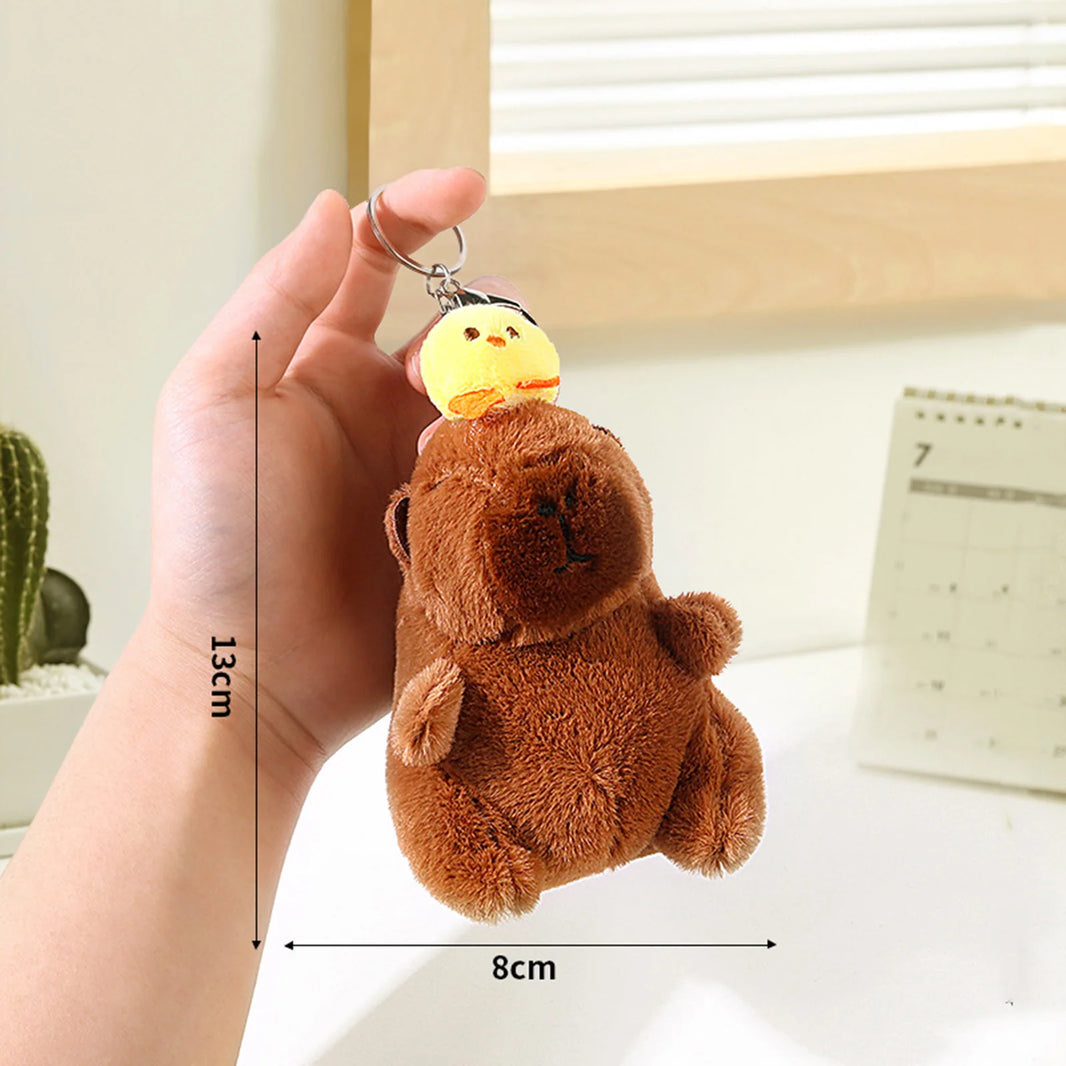 Cute Cartoon Capybara Plush Pendant, Bag Hanging Ornament and Keychain Doll