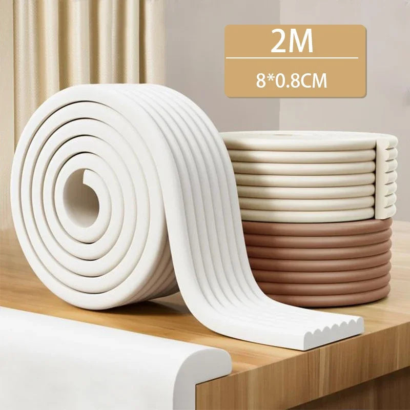 2M Baby Safety Foam Edge Guard – Table & Desk Corner Protector Strip for Childproofing Furniture