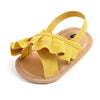 Meckior Summer Baby Sandals – Baby Girl Princess Shoes, Non-Slip Flat Sole, Toddler First Walker Crib Shoes, Newborn Canvas Slippers